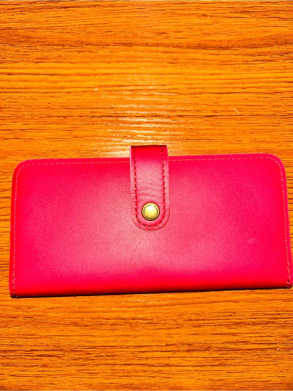Portland Leather Goods (PLG) Large Bifold Wallet in Berry Good